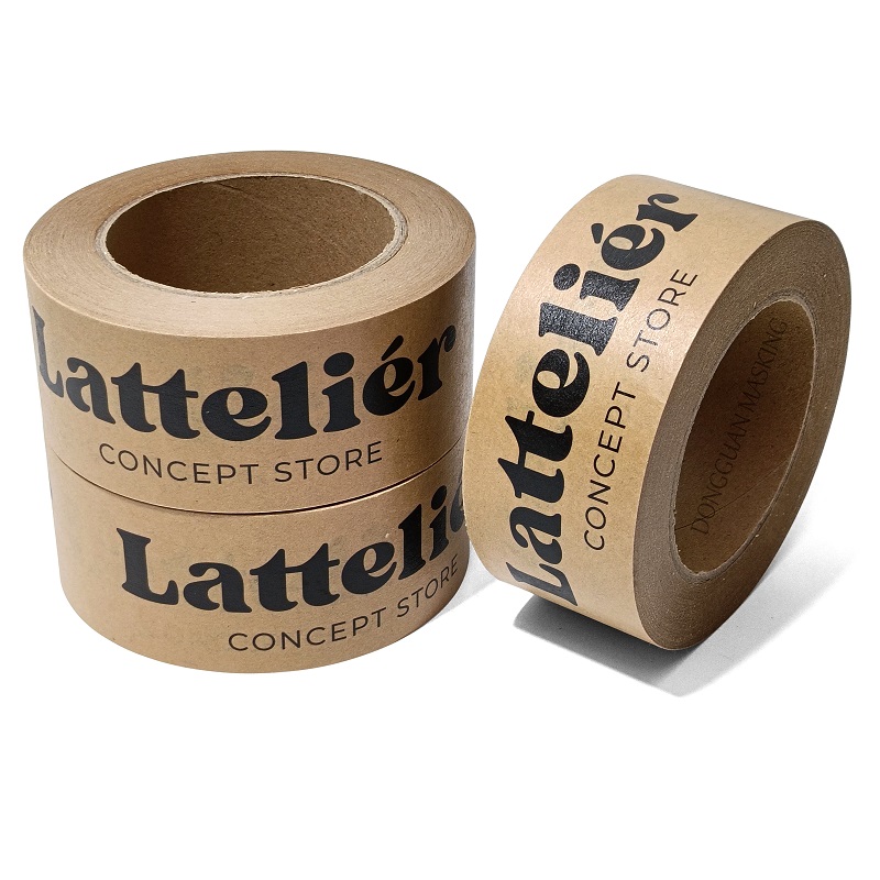 Personalized Self Adhesive Single Side Brown Custom Gummed Self Adhesive Kraft Packing Tape