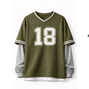 Camiseta de fútbol para hombre, corte atlético, material transpirable, diseñada para entrenamiento de fútbol, gimnasio y uso diario activo. - Product Image 1