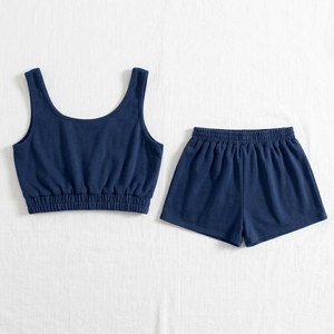 Conjunto Deportivo de Verano 2022 para Mujer, 2 Piezas, Camiseta sin Mangas y Pantalones Cortos, 100% Algodón, Ecológico, Antiestático, de Secado Rápido - Product Image 3