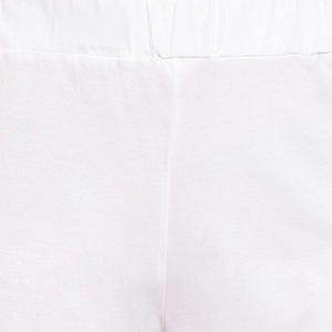 Ensemble de sport blanc 2 pièces pour femmes, haut court à manches courtes avec rayures roses et short assorti, vêtements de printemps et d'été - Product Image 5