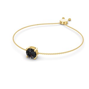 Bracelet rond noir Paula en or rose 14 carats (3/4 ct.) Tw. Bracelets et joncs ouvrables en diamant pour mariages, fourniture en gros de bijoux - Product Image 5