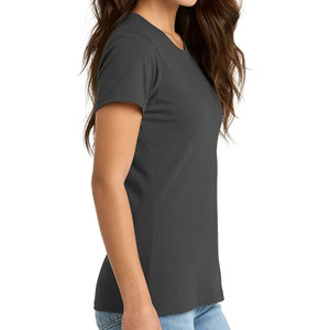 Camiseta de Jersey Premium 100% Algodón para Mujer, Cuello Redondo, Manga Corta, con Estampado de Letras, Tejido Suave, Ecológica - Product Image 3