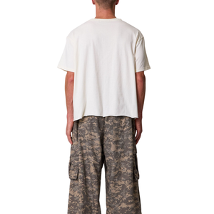 T-shirt Homme Col Rond Manches Courtes Oversize Imprimé Crâne Graphique Épaules Tombantes Streetwear Vente en Gros Personnalisé OEM Coton - Product Image 1