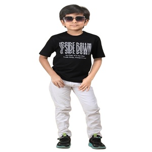 Precio bajo 100% algodón Camiseta de cuello redondo para niño Ropa estampada para todas las estaciones en diferentes métodos y materiales - Product Image 2