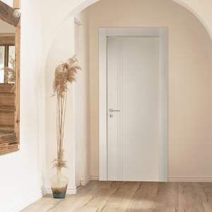 Porte en bois massif composite PVC au design minimaliste, étanche, pour usage intérieur, cuisine, maison, bureau, commerce - Product Image 3