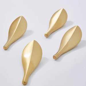 Gold Gourd Shaped Brass Knobs, Chinese Style <b>Single</b> Hole Handles for Cabinet & <b>Wardrobe</b> Metal Knob - Product Image 5