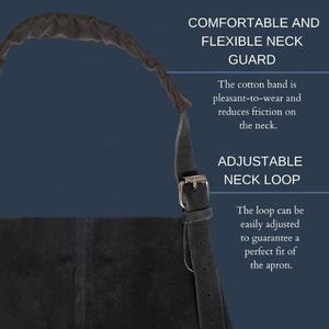 Delantal de herramientas de cuero azul medianoche para hombres y mujeres ajustable hasta XXL con bolsillos estilo de cintura precios al por mayor para trabajo de parrilla - Product Image 5