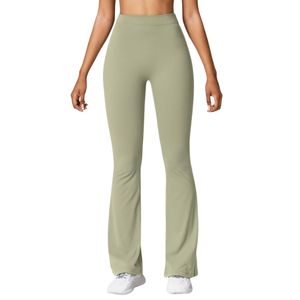 OEM ODM Women Mid Waist <b>Flare</b> Yoga <b>Leggings</b> Custom Logo Stretch Fitness Gym Pants Wholesale Sportswear - Product Image 3