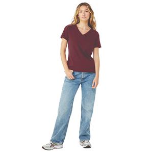 เสื้อยืดคอวีสำหรับผู้หญิงเสื้อยืดสตรีแบบแห้งเร็วเสื้อยืดคอวีระบายอากาศได้ดีดีไซน์ใหม่ - Product Image 3