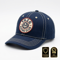 Casquette de baseball YKZG Racing Club en tissu Oxford éponge, style vintage, avec patch brodé, casquette de papa, surpiqûres contrastées, en coton, pour moto, sport, personnalisable