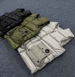 Chaleco Acolchado de Invierno para Hombre, Color Sólido, Cierre de Cremallera, Chaqueta Casual Cortavientos con Bolsillos, Relleno Grueso de Poliéster - Product Image 3