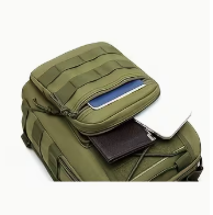 Sac à bandoulière tactique vert en nylon, multi-poches, système MOLLE, sac à dos utilitaire unisexe pour l'extérieur, étanche, pour le voyage, le sport, le rangement des équipements - Product Image 5