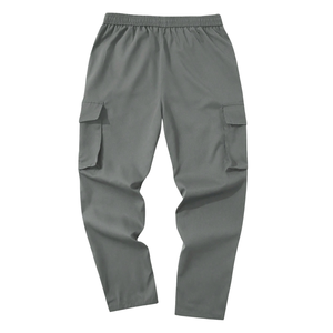 Pantalones Cargo Jogger Personalizados para Hombre, 100% Algodón Canvas, Cintura Elástica con Cordón, Múltiples Bolsillos, Pantalones Casuales de Trabajo, Estilo Utilitario, Corte Recto - Product Image 3