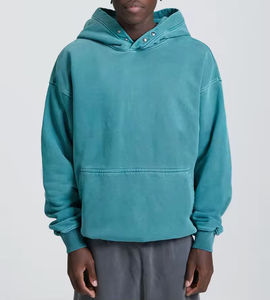 Vente en gros de sweats à capuche oversize pour hommes, vierges, personnalisables, vintage, délavés à l'acide, effet soleil, sublimation, effet usé - Product Image 2