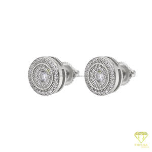 Pendientes de Diamantes Redondos Cultivados en Laboratorio, Plata de Ley 925, Joyería Elegante y de Lujo, Regalo Ideal - Product Image 1