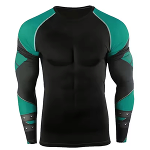 Camiseta de Compresión Deportiva Profesional para Hombre, Transpirable, UPF50+, Secado Rápido, Tejido con Estampado por Transferencia de Calor, OEM, ODM, Venta al Por Mayor - Product Image 5