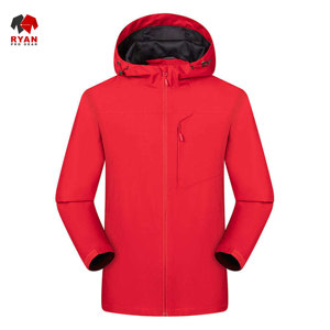 แจ็คเก็ตซอฟต์เชลล์แบบสั่งทำพิเศษสำหรับผู้ชาย ยี่ห้อ Ryan Pro Gear ผ้าระบายอากาศดี ปิดด้วยซิป พร้อมโลโก้แบบสั่งทำ - Product Image 6