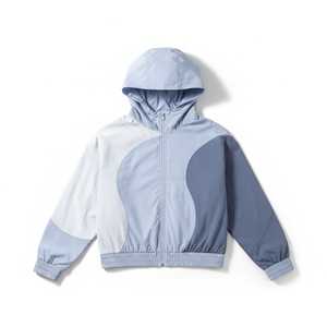 ACTIVE Men's Spring Summer Plain Dyed Casual Zipper Front OEM Service Quick-drying <b>Sunscreen</b> Breathable Hooded Windbreaker 100% - Product Image 1