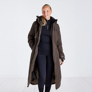 Abrigo largo para montar a caballo para mujer, abrigo ecuestre de invierno con capucha, impermeable. |   Chaqueta de Equitación para Entrenamiento - Product Image 5