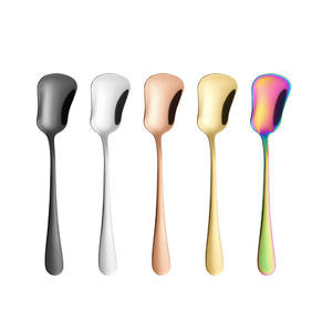 Juego de Mini Cucharas de Postre de Acero Inoxidable, Color Dorado y Negro, para Café, Té, Helado, Cucharas para Mezclar, Colección de Vajilla Premium - Product Image 1