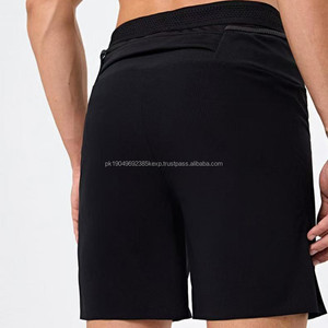 Pantalones cortos para correr tejidos sin costuras para hombre, pantalones cortos de gimnasio transpirables ligeros de nailon, pantalones cortos activos con logotipo personalizado - Product Image 3