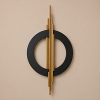 Décoration murale circulaire moderne, ensemble de 4 vases muraux minimalistes en laiton, plaqué or, design géométrique abstrait circulaire