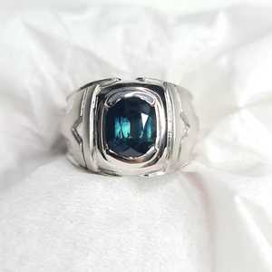 Natural Tanzanian Sapphire Silver Handmade <b>Ring</b> 925 Sterling Silver Blue Gemstone Jewelry Luxury Gift For Women - Product Image 1