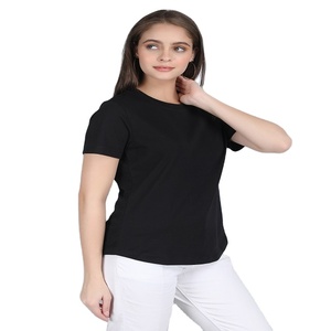 Mujeres O cuello verano Mujer trajes cuello redondo Regular Top mujer gráfico personalizado algodón Camisetas Mujer camiseta - Product Image 1