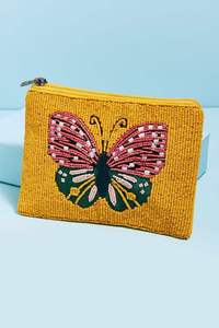 Pochette à monnaie brodée de perles de luxe avec détails artistiques faits à la main pour femme – Collection Cadeau - Product Image 2