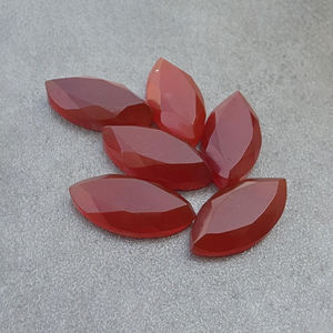 Natural Red Onyx Tablet <b>Cut</b> Flat Back Calibrated Gemstone | Marquise Shape Loose <b>Stone</b> <b>for</b> Handmade Jewelry, All Sizes Available - Product Image 2