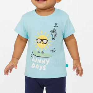 Camisetas para Niños con Logotipo Personalizado al por Mayor, 100% Algodón, Cuello Redondo, Corte Holgado, Servicio OEM Personalizado, Camisetas de Color Sólido con Efecto Desgastado por el Sol - Product Image 4