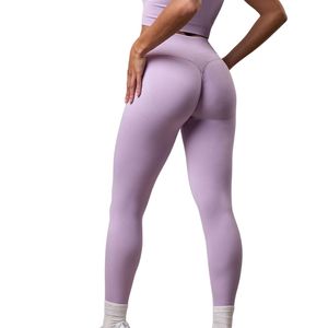 Lavender High Waist Legging Women Soft Stretch Fitness Tights Training Yoga Pants Athletic Activewear Daily Comfort - Product Image 3