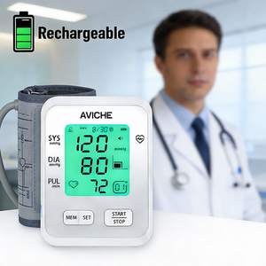 Monitor de Pressão Arterial Eletrônico Recarregável de Alta Precisão para Braço Superior AVICHE HD10 OEM Japonês com Braçadeira em Arco e Bolsa - Product Image 1
