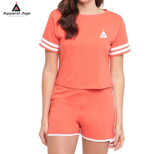 Customized Women Shirt And Shorts Custom Made Two Piece Set Oem Service Women Shirt And Shorts - Product Image 1