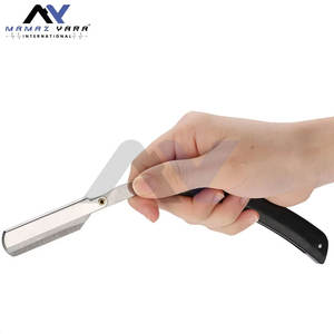 Rasoirs de barbier argent et noir avec système de verrouillage pivotant, outils de rasage, personnalisation du logo et de la couleur, rasoirs pliants pour coiffure et sourcils - Product Image 5