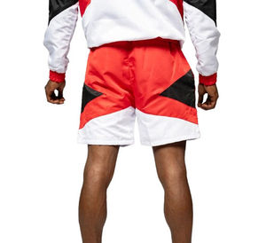Polyester Nylon <b>Jackets</b> Shorts Set Men's Jogging Suit <b>Patchwork</b> Color Contrast Oversized Windbreaker Short Sets for Men - Product Image 2