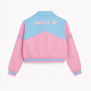 แจ็คแอนด์จิลออฟอเมริกา เสื้อแจ็คเก็ตหนัง PU แบบสั่งทำพิเศษ คุณภาพสูง แจ็คเก็ตบอมเบอร์หนังเท่ห์ แจ็คเก็ตสไตล์วาร์ซิตี้เรเซอร์ - Product Image 6