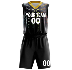 Uniformes de Baloncesto para Adultos, Nuevo Diseño Personalizado con Logotipo, Nombre del Equipo y Letras en la Parte Delantera, Camisetas 100% Poliéster, OEM ODM Personalizado - Product Image 1