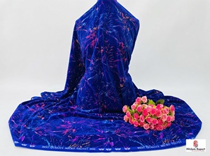 High Quality Velvet Printed Fabric Multicolor Foil Work Dresses Apparel Fashion Textile Home Decor OEM - Product Image 4