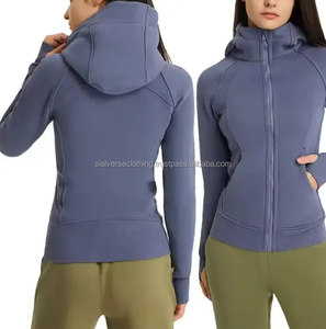 Venta caliente Deportes de invierno para mujer Sudaderas con capucha Calidad Lavado con ácido Tendencia Diseño de cuello con capucha Cremallera bordada en 3D - Product Image 2