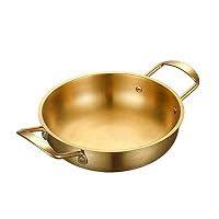 Casserole en cuivre de qualité commerciale, capacité 1-2L, portable pour cuisinières à gaz et à induction, pour buffet et restauration