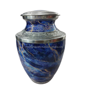 โกศทองเหลืองทำมือสำหรับขี้เถ้ามนุษย์พร้อมถุงกำมะหยี่โกศขัดหลายสีสไตล์อเมริกันขนาดใหญ่ - Product Image 1