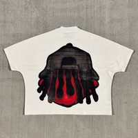 Ensemble T-shirt et short en jean personnalisé avec logo imprimé, en coton, séchage rapide, effet délavé soleil, délavé à l'acide, pour homme