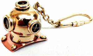 Brass Móc Chìa Khóa hải lý lặn Mũ bảo hiểm vòng chìa khóa sưu tập biển thu nhỏ thợ lặn của mũ bảo hiểm cho vòng chìa khóa - Product Image 4
