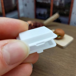 Boîte à fast-food miniature en plastique 1:12, meubles de maison de poupée, conteneur décoratif, modèle à l'échelle, accessoire blanc - Product Image 5