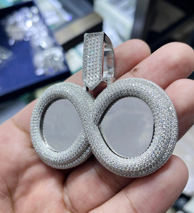 Pendentif en alliage plaqué argent numéro 8 avec micro-incrustation de strass en cristal, bijou tendance unisexe, cadeau de mode - Product Image 5