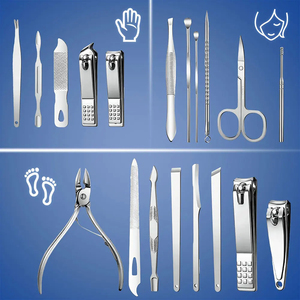 Private Logo Sustainable Stainless Steel Gold Plated Professional <b>Nail</b> Tools Pusher Clipper Cutter Manicure Pedicure <b>Kits</b> - Product Image 3