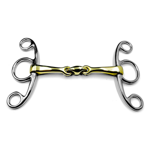 Bocado de Acero Inoxidable de Doble Articulación con Boca Lisa para Entrenamiento de Caballos, Equipo Veterinario Ecuestre - Product Image 1