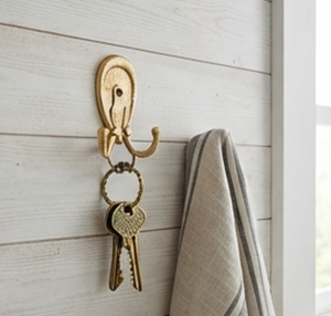 Vintage Gold Finished Aluminum Towel <b>Hooks</b> Perfect For Wall Mounted Storage And Elegant Home Decoration - Product Image 3