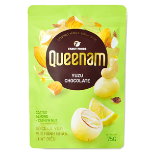 Fabricant et Fournisseur de Dragées au Chocolat de Qualité Professionnelle OEM/ODM HALAL 75G, Snacks aux Amandes et Noix de Cajou enrobées de Chocolat Yuzu - Product Image 1